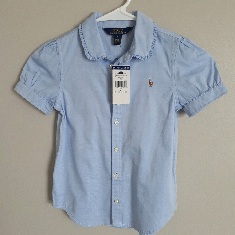NWT Polo Ralph Lauren Button Up, Sz 6